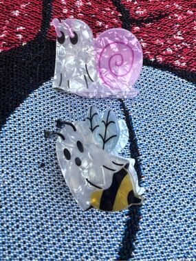 SNAIL AND BUMBLEBEE HAIR CLIPS HAIR ACCESSORY CUTE
